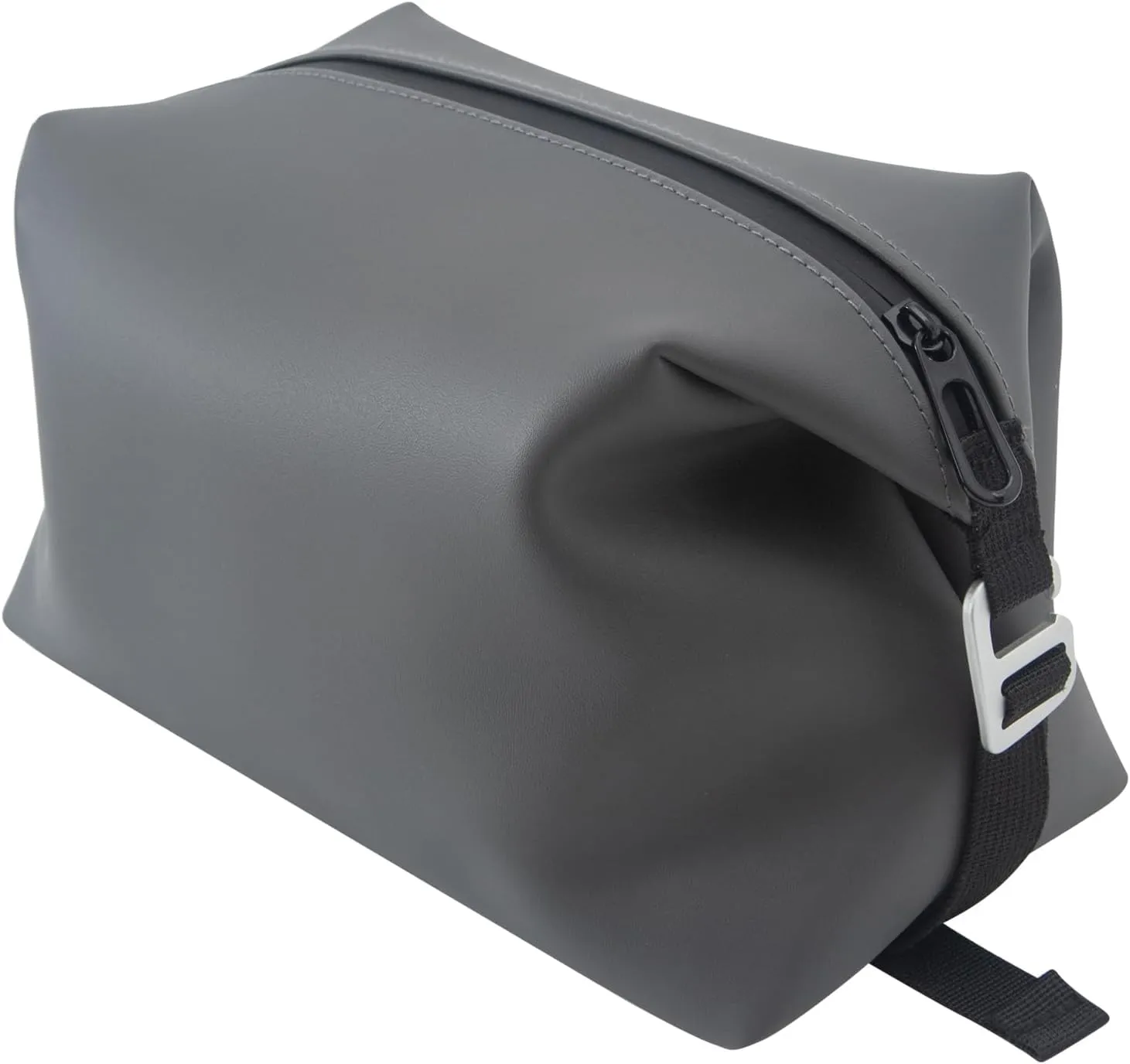 13" 6L Large Silicone Dopp Kit,Waterproof Leakproof Toiletry Bag,Foldable Travel Makeup Case for Mens Womens,Grey