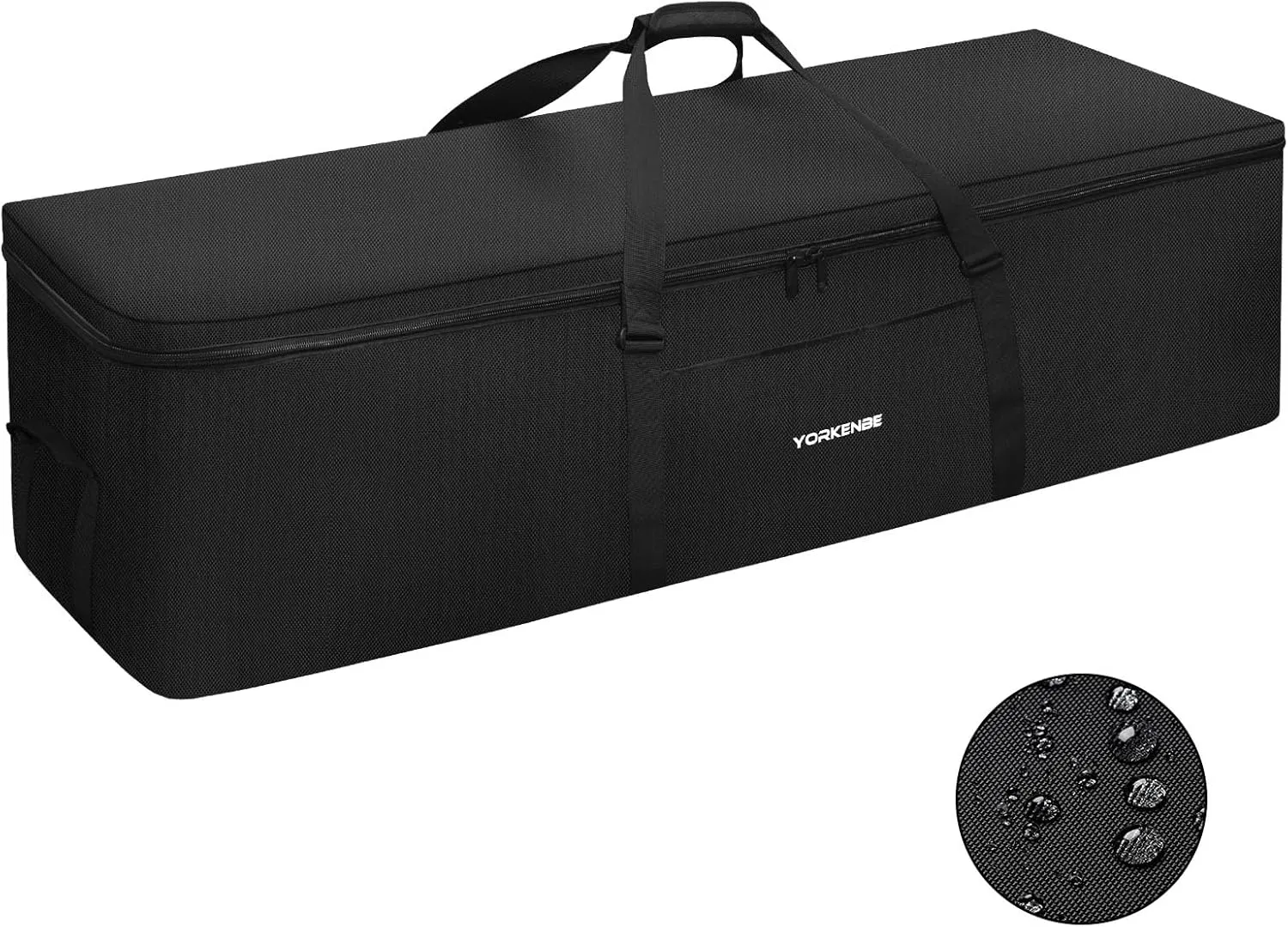 190L 52" Heavy Duty Extra Large Duffle Bag, Water Resistant Sports Equipment Bag with Upgrade Zipper, Tent Storage Replacement with Large Mouth and Padded Handles