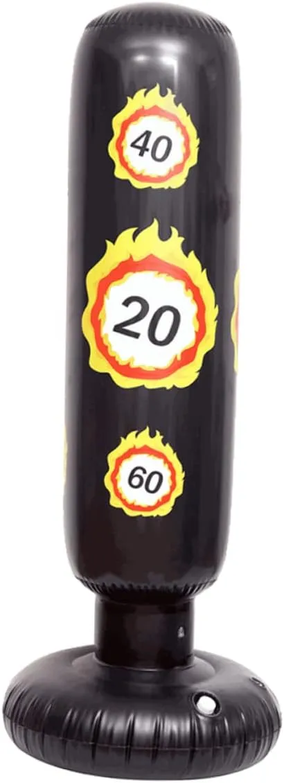 1Pc Inflatable Boxing Column for Adults Fitness Sandbag Tumbler for Relief Coordination and Exercise for Home Gym and Office Use