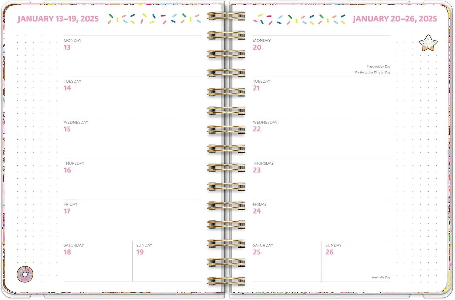 2025 Planner - Daily, Weekly and Monthly Planner 2024-2025, Orange Circle Studio 17 Month Calendar, July 2024 - December 2025, 5.7" x 7.6" - Compact Flexi Planner tokidoki Donutella Print