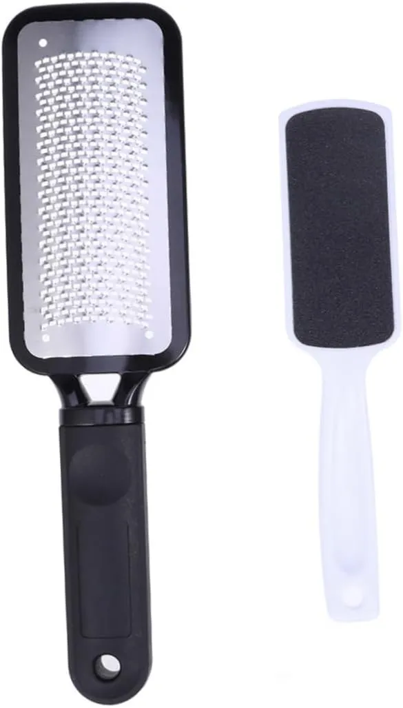 2Pcs Foot File Professional Remover and Dead Skin Scraper for Smooth Pampered Feet Salon for Corns and Cracked Skin Treatment