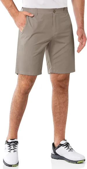 33,000ft Men's Golf Shorts 9" Dry Fit Stretch Golf Short UPF 50  Lightweight Flat Front Golf Shorts with Pockets
