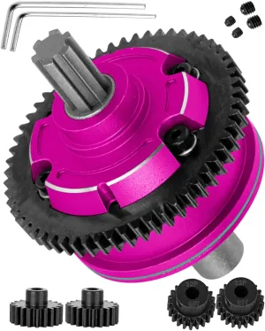 #45 Steel 57T Spur Gear Slipper Clutch with 20T/21T Pinions Upgrades Part for 1/10 Kraton/Outcast 4S V2,Senton/Vorteks 223S V4,1/8 Mojave 4S BLX,Typhon 223S V4,Pink
