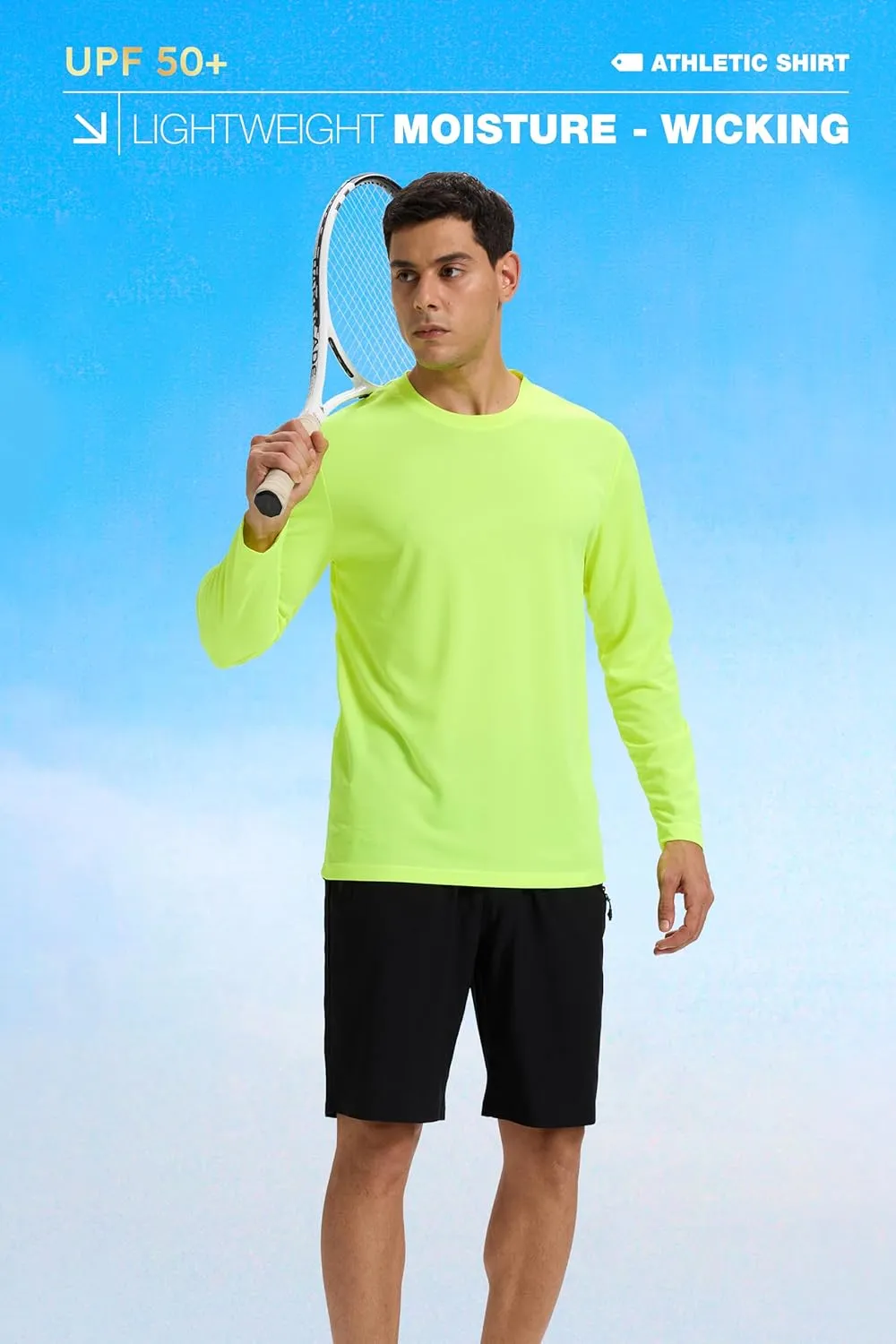 7 Pack Men's Long Sleeve Shirts Sun Protection Shirts Lightweight UPF 50  Rash Guard for Running Workout Fishing