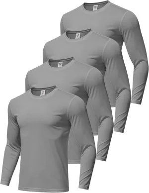 7 Pack Men's Long Sleeve Shirts Sun Protection Shirts Lightweight UPF 50  Rash Guard for Running Workout Fishing