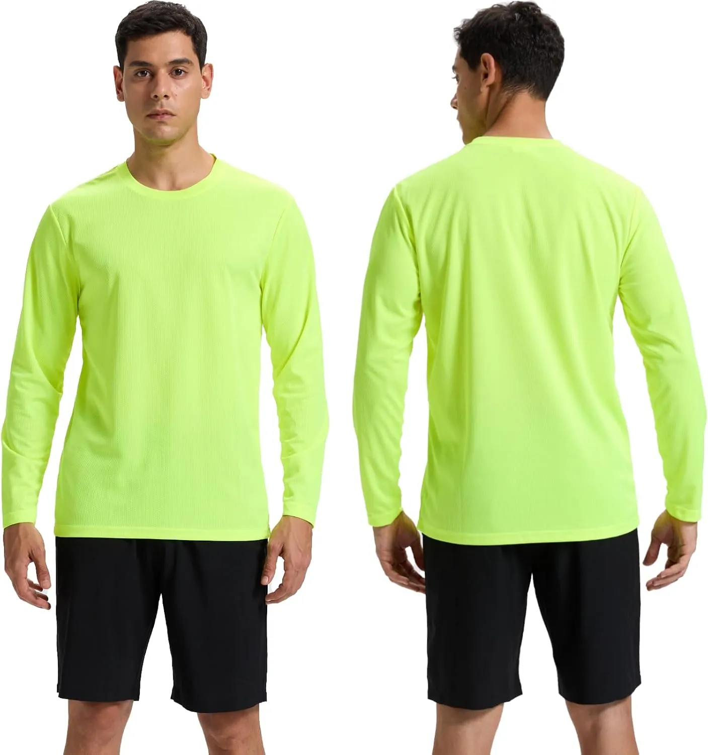 7 Pack Men's Long Sleeve Shirts Sun Protection Shirts Lightweight UPF 50  Rash Guard for Running Workout Fishing