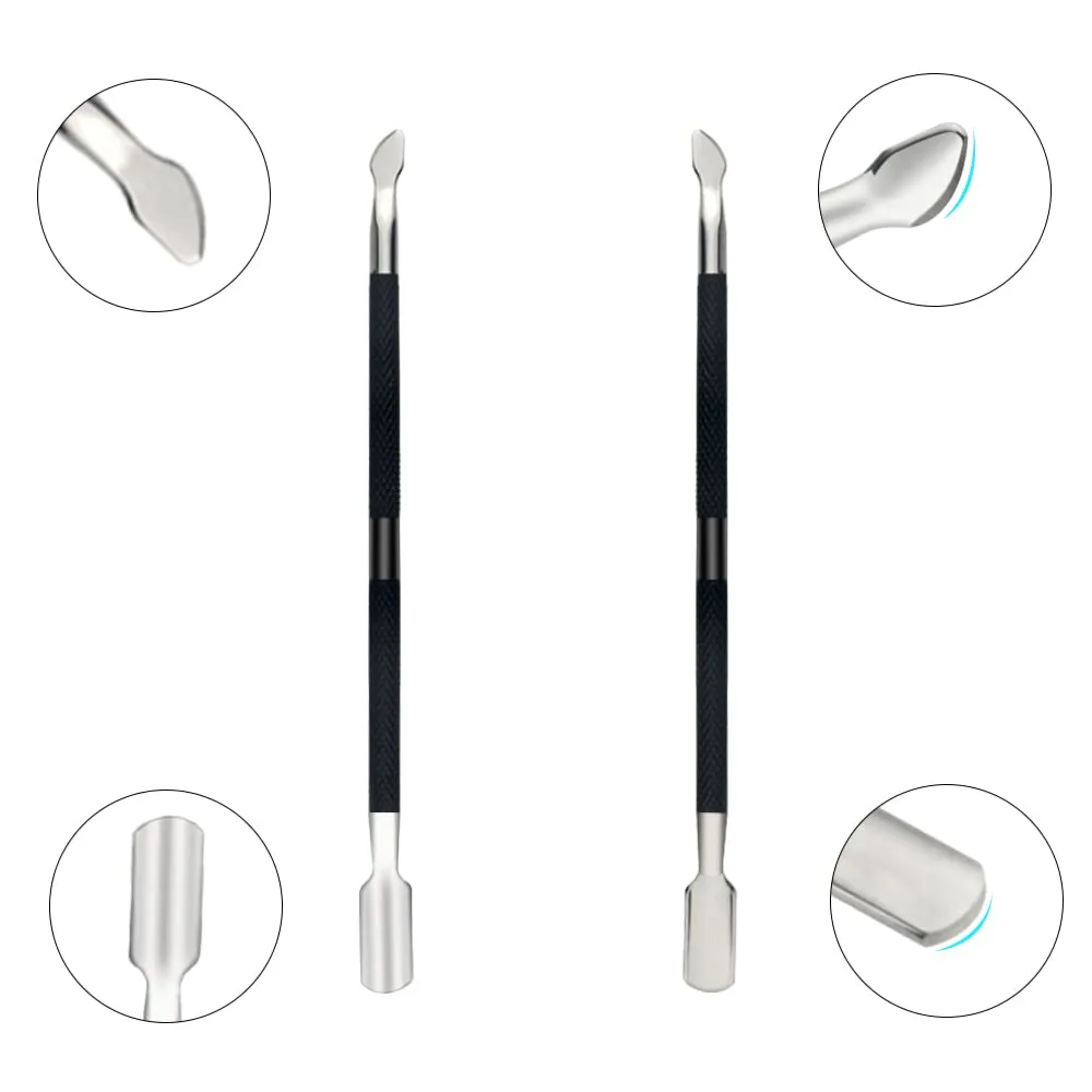 8Pieces Cuticle Trimmer Cuticle Nipper Cuticle Remover Cuticle Cutter with Cuticle Pusher Stainless Steel Cuticle Cutter Clipper Nail Tools for Fingernails and Toenails (Black)