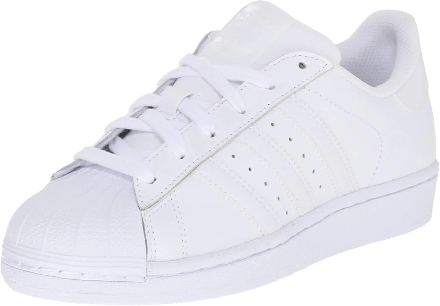 adidas Originals unisex child Superstar Sneaker, White/White/White, 5.5 Big Kid US