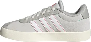 adidas VL Court 3.0 Sneaker, Dash Grey/White/Lime Burst, 7 US Unisex Big Kid