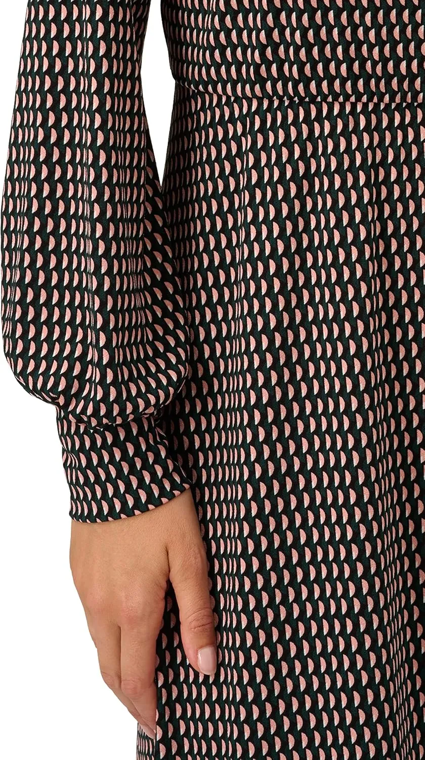 Adrianna Papell Women's Long Sleeve Wrap Midi Dress