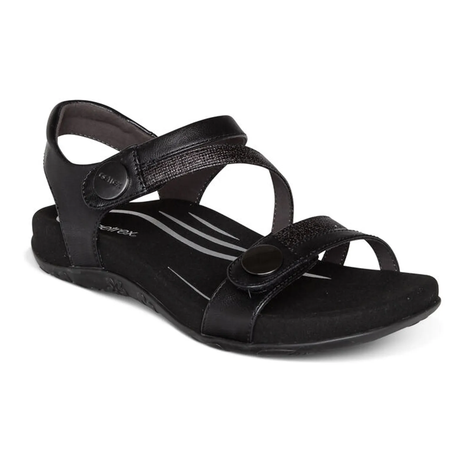 Aetrex Jess Backstrap Sandal (Women) - Black