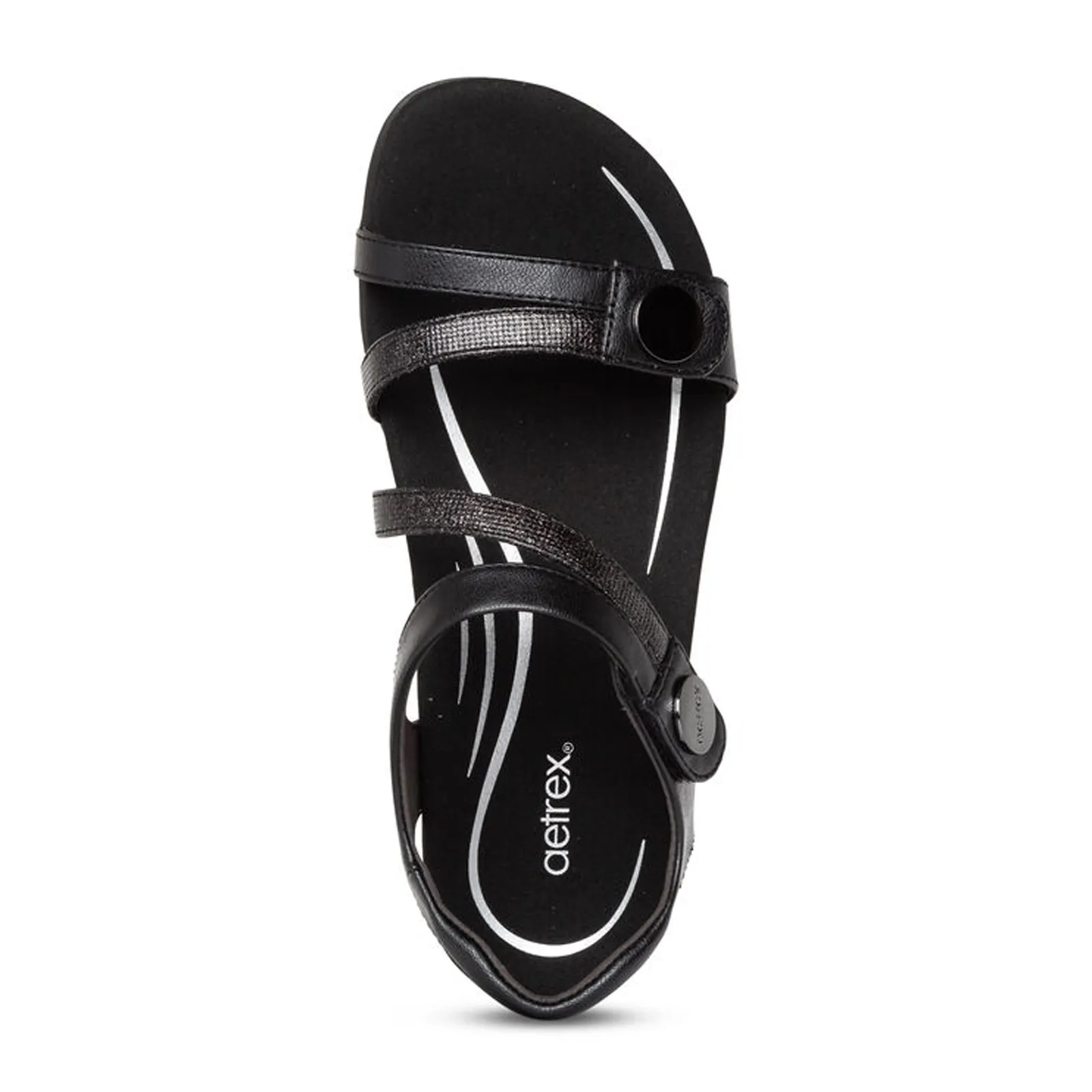 Aetrex Jess Backstrap Sandal (Women) - Black