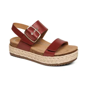 AETREX VANIA RED PLATFORM SANDAL