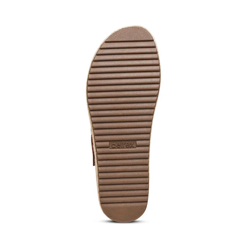 AETREX VANIA RED PLATFORM SANDAL