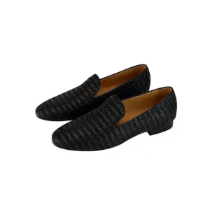 AiciBerllucci BREE  Women's Woven Leather Slip-On Loafers - Lightweight Comfort Flats with Memory Foam, Black