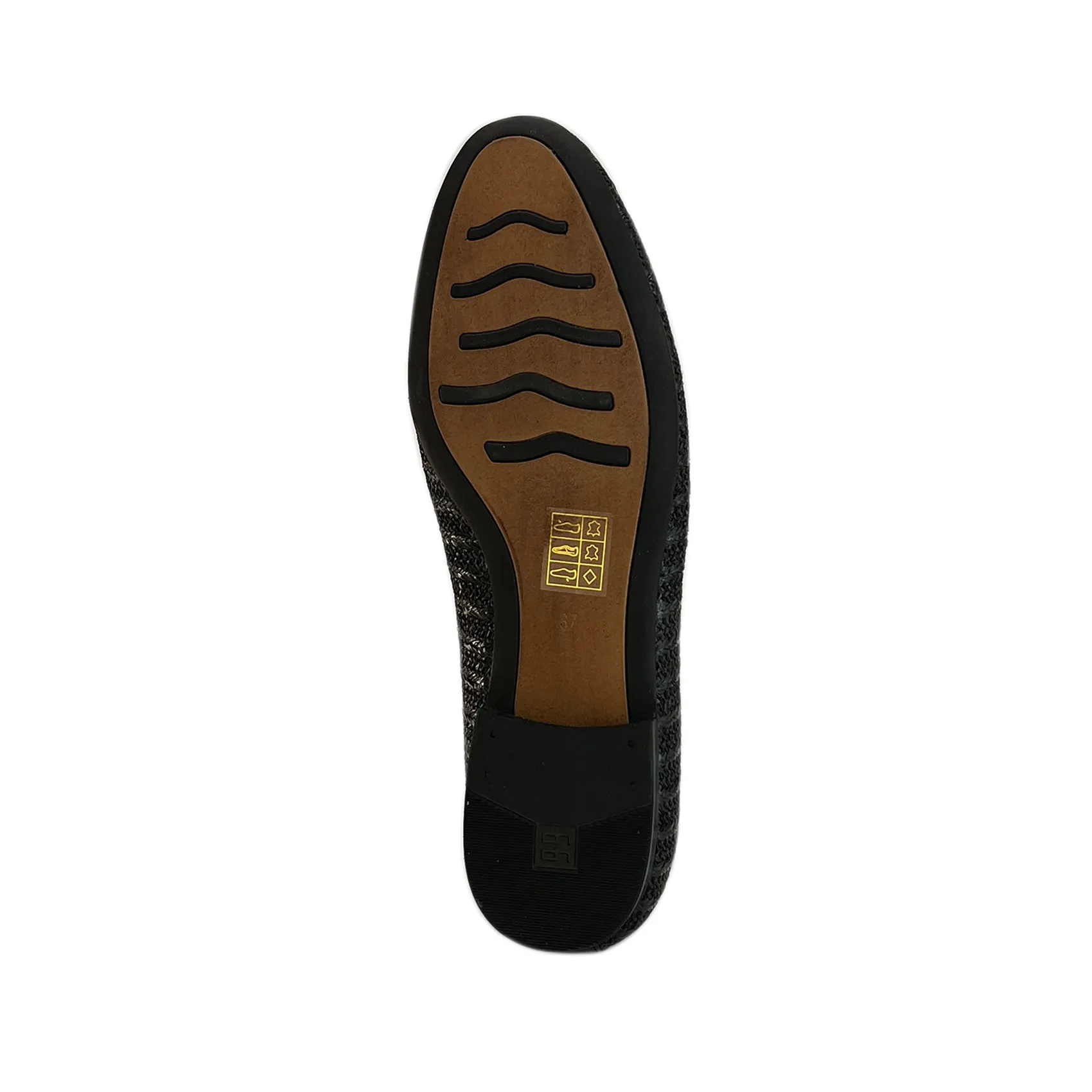 AiciBerllucci BREE  Women's Woven Leather Slip-On Loafers - Lightweight Comfort Flats with Memory Foam, Black