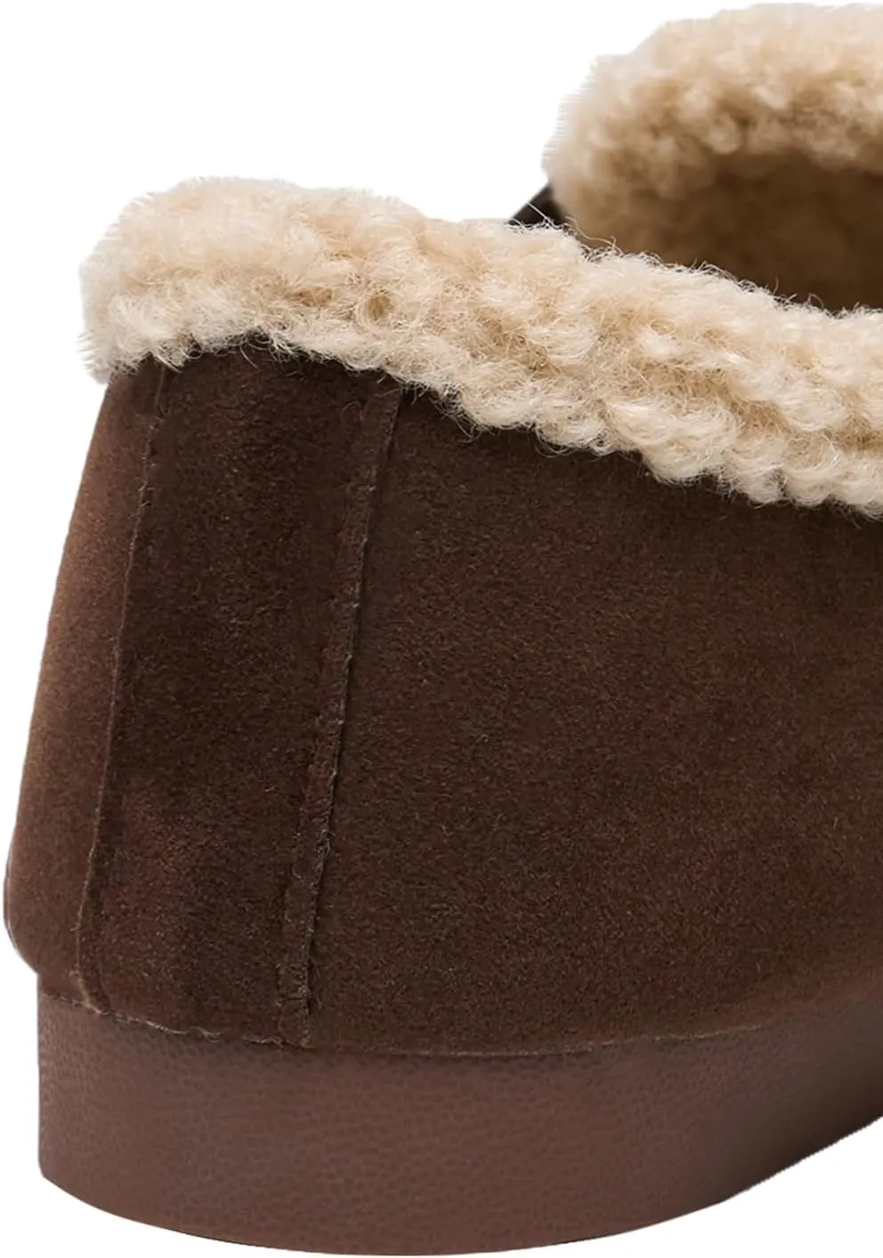 Alexis Leroy Women's Slip On Fuzzy Mules Comfortable Flat Lightweight Casual Travel Shoes