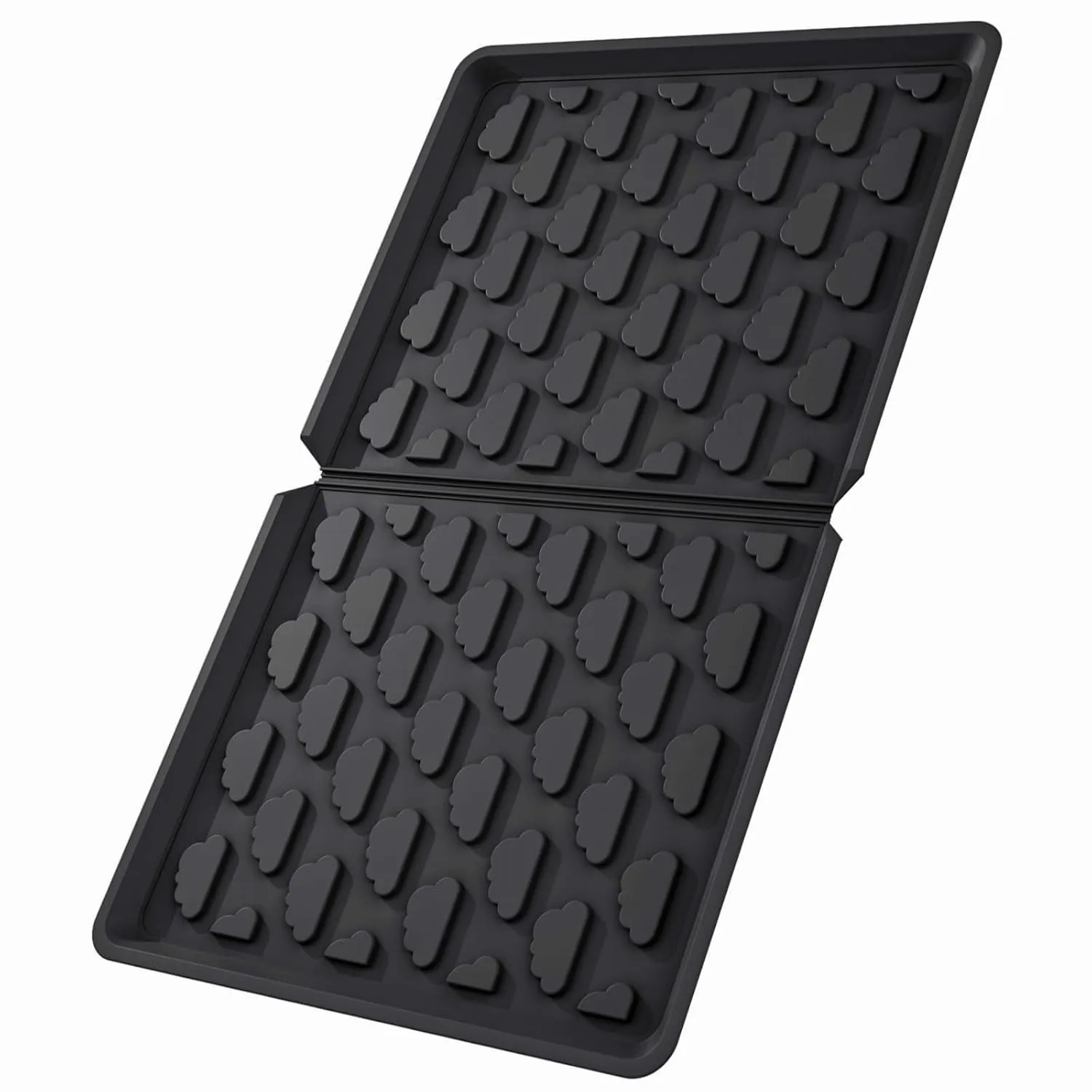 All Weather Mat Wagon W4 Accessory - Compatible with Wonderfold Stroller Wagons W4, Silicone Floor Mat Protect Wagon W4 from Sand, Dirt, and Water (W4 Models Mat), black