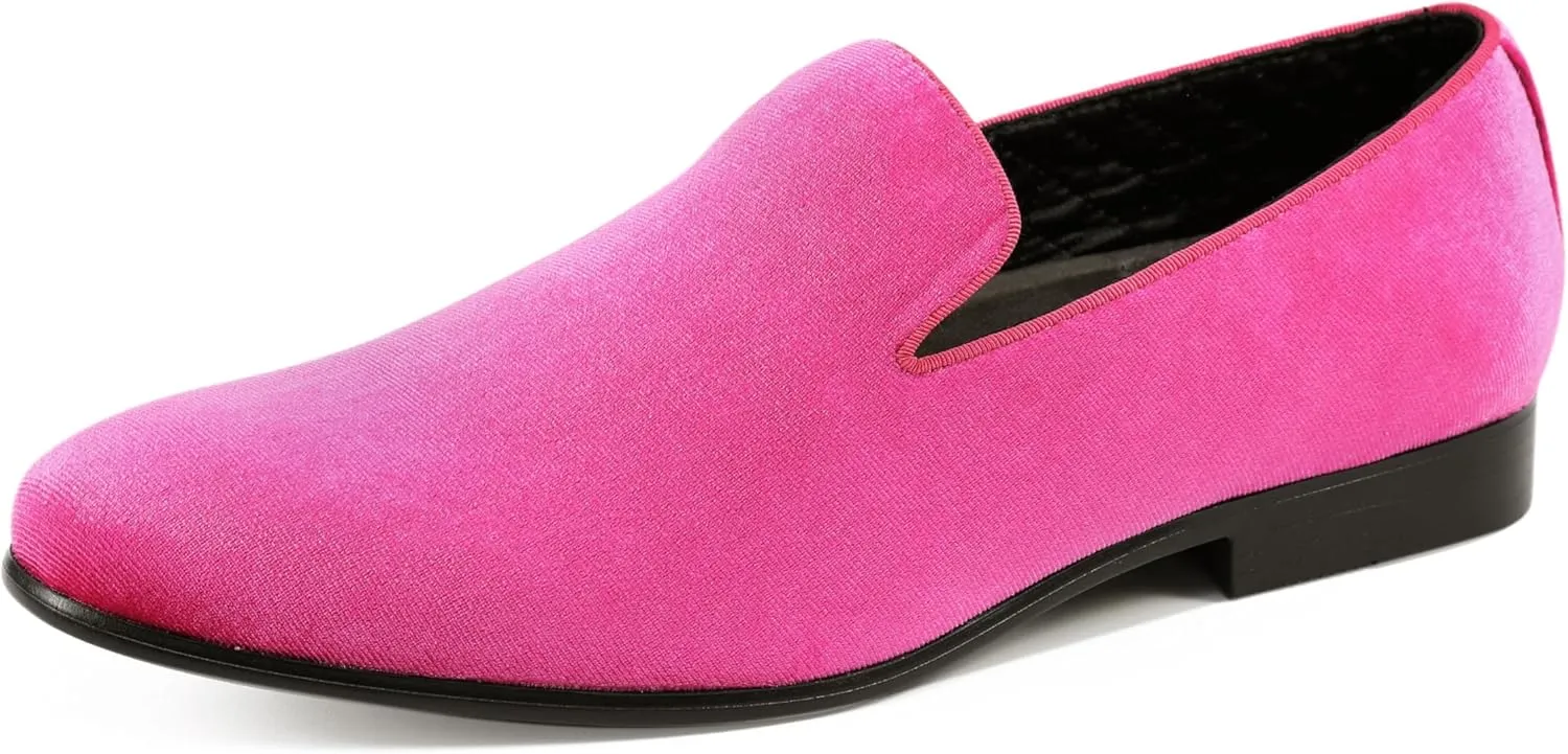 Amali Fishman Men’s Dress Shoes Plush Velvet with a Quilted Design Slip-on Driver Shoes for Men Velvet Loafers The Original Smoking Men Tuxedo Slipper Shoes