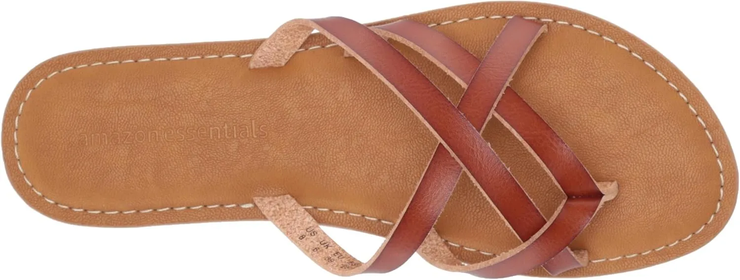Amazon Essentials Women's Strappy Slide Flat Sandal