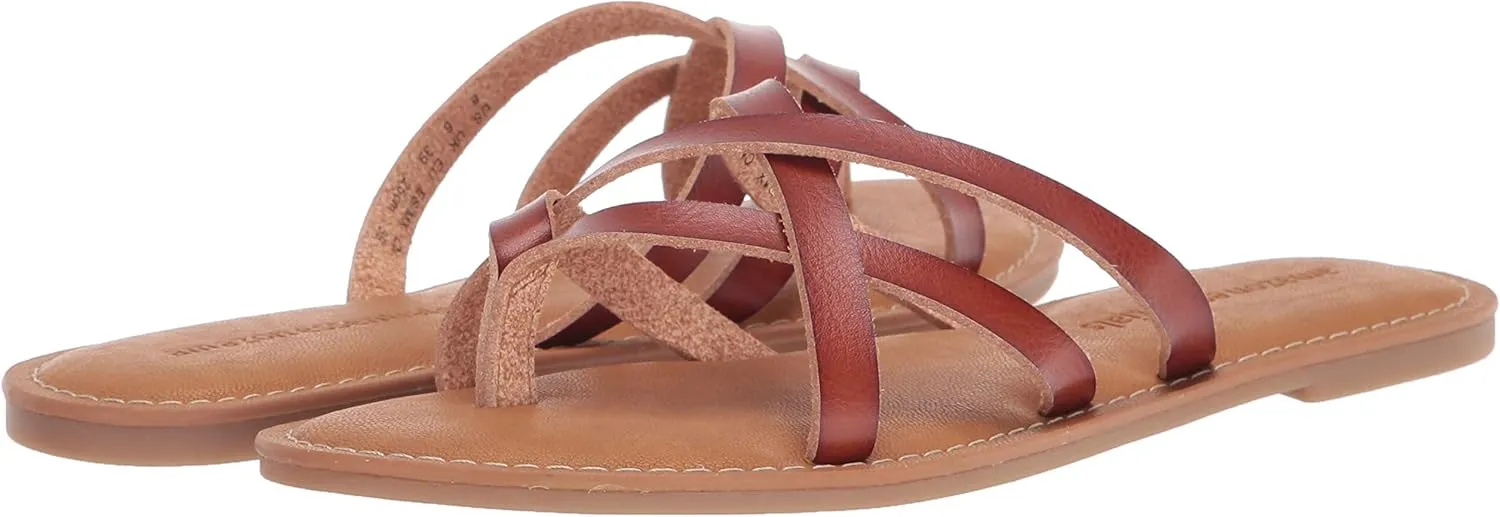 Amazon Essentials Women's Strappy Slide Flat Sandal