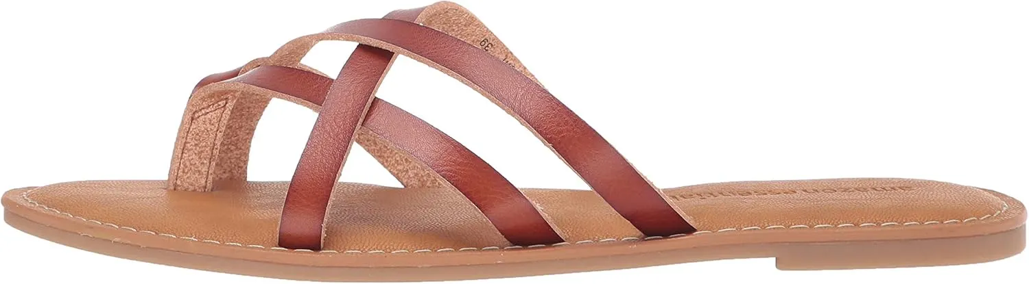 Amazon Essentials Women's Strappy Slide Flat Sandal