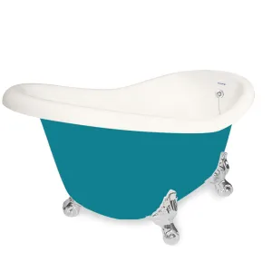 American Bath Factory Ascot 60" Bisque AcraStone Tub & Drain, No Faucet Holes