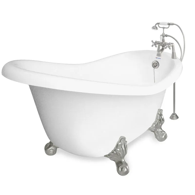 American Bath Factory Ascot 60" White AcraStone Package