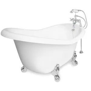American Bath Factory Ascot 60" White AcraStone Package