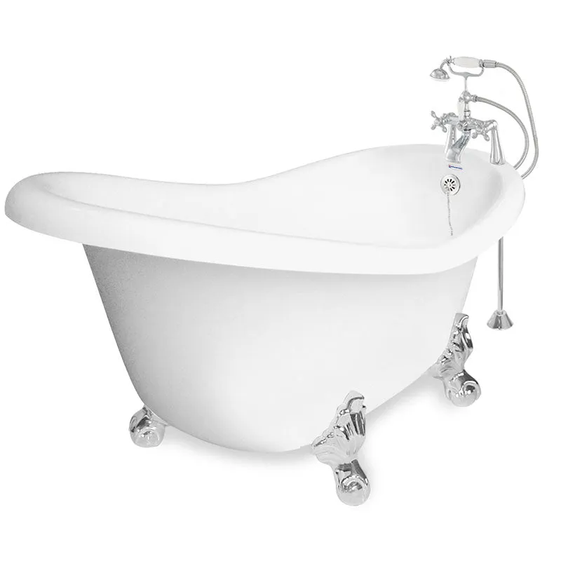 American Bath Factory Ascot 60" White AcraStone Package
