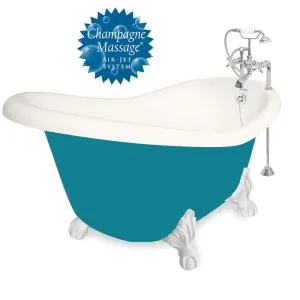 American Bath Factory Champagne Ascot 60" Bisque AcraStone Package