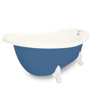 American Bath Factory Churchill 71" Bisque AcraStone Tub & Drain, 7" Faucet Holes