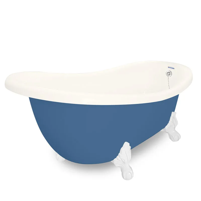 American Bath Factory Churchill 71" Bisque AcraStone Tub & Drain, 7" Faucet Holes