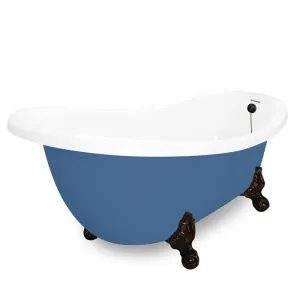 American Bath Factory Churchill 71" Splash of Color AcraStone Tub & Drain, No Faucet Holes
