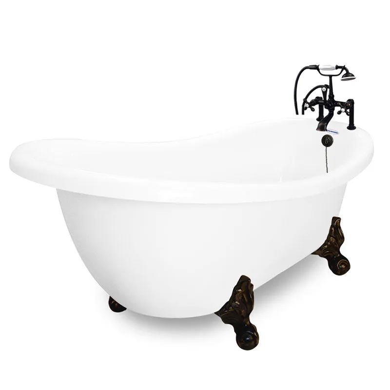 American Bath Factory Churchill 71" White AcraStone Package