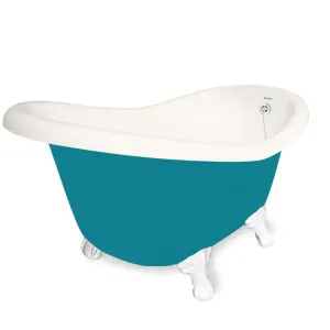 American Bath Factory Marilyn 67" Bisque AcraStone Tub & Drain, No Faucet Holes