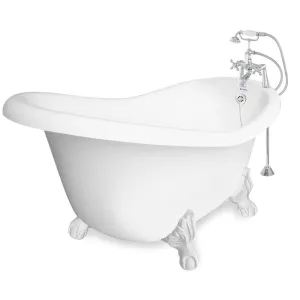 American Bath Factory Marilyn 67" White AcraStone Package
