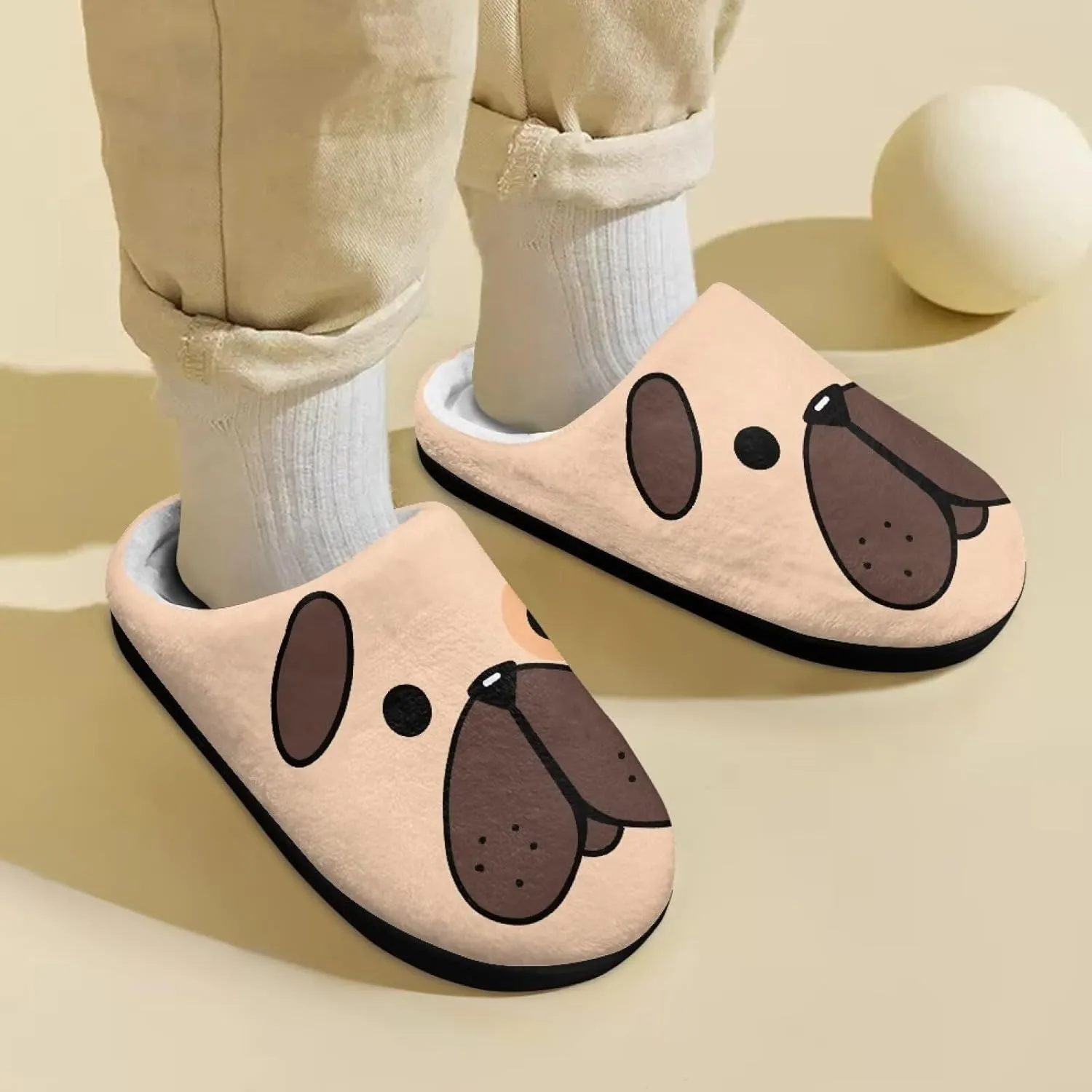 Animal Cotton Slippers for Kid Cozy Slippers Fluffy Slip-On Fuzzy Fluffy Outdoor Home Non-Slip Slipper for Kids