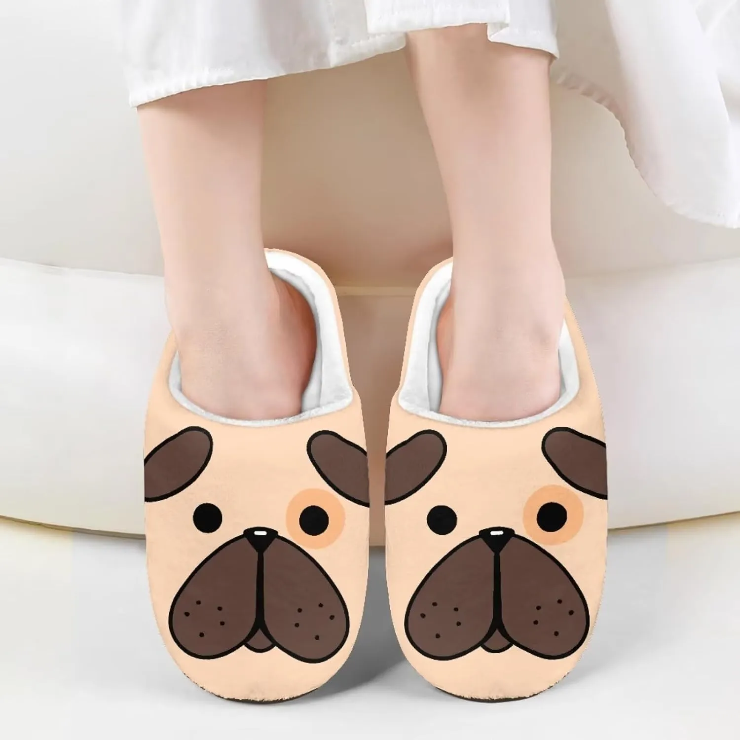 Animal Cotton Slippers for Kid Cozy Slippers Fluffy Slip-On Fuzzy Fluffy Outdoor Home Non-Slip Slipper for Kids