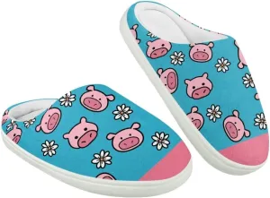Animal Plush Slippers for Kid Warm Soft Floral Fluffy Fuzzy Slippers Slip-On Anti-Skid Outdoor Home Slipper for Kids