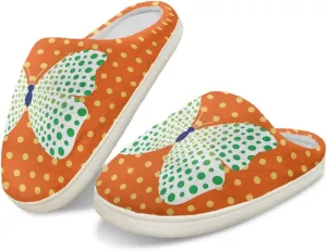 Animal Print Plush Slipper for Women Warm Furry Indoor Slipper Winter Cozy Cotton Flannel Non-Slip for House Outdoor Ladies Slipper US 4-12