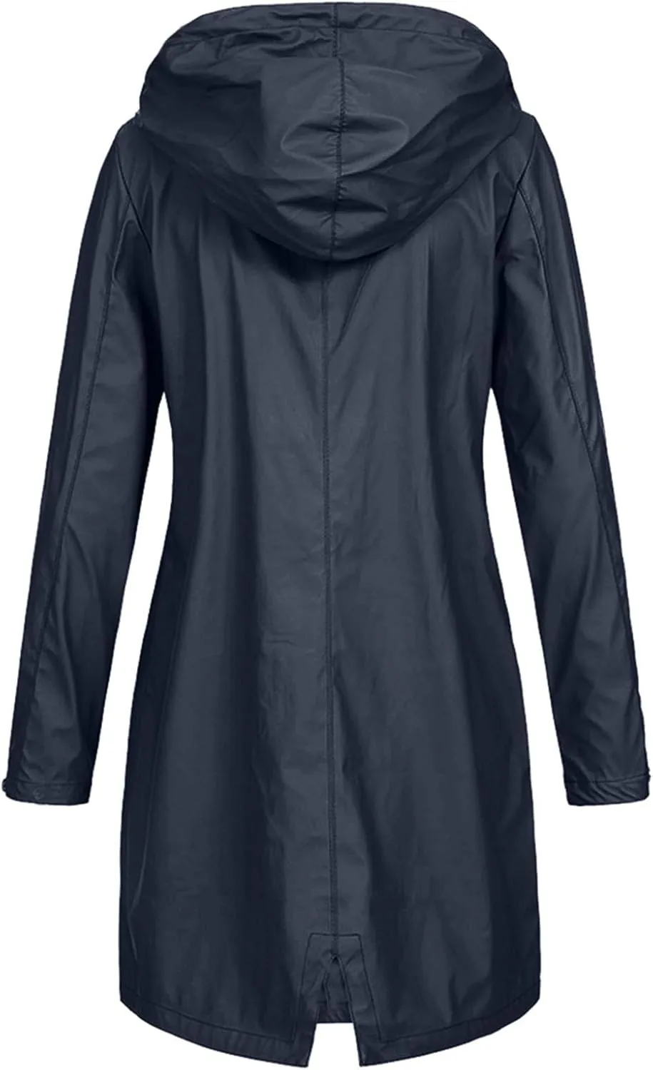 Aniywn Long Rain Jacket Women Lightweight Rain Coat Hooded Active Outdoor Jackets Zipper Waterproof Windbreaker Coat Women