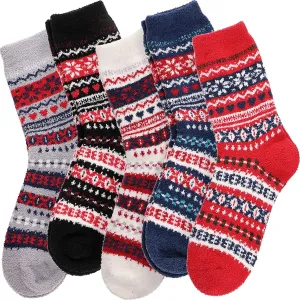 Anlisim Womens Fuzzy Socks Cozy Fluffy Winter Cabin Slipper Warm Fleece Soft Thick Comfy Socks