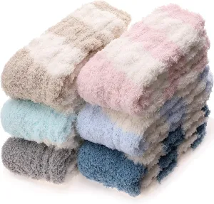 ANTSANG Womens Fuzzy Socks Slipper Winter Fluffy Cozy Cabin Warm Soft Fleece Comfy Home Socks
