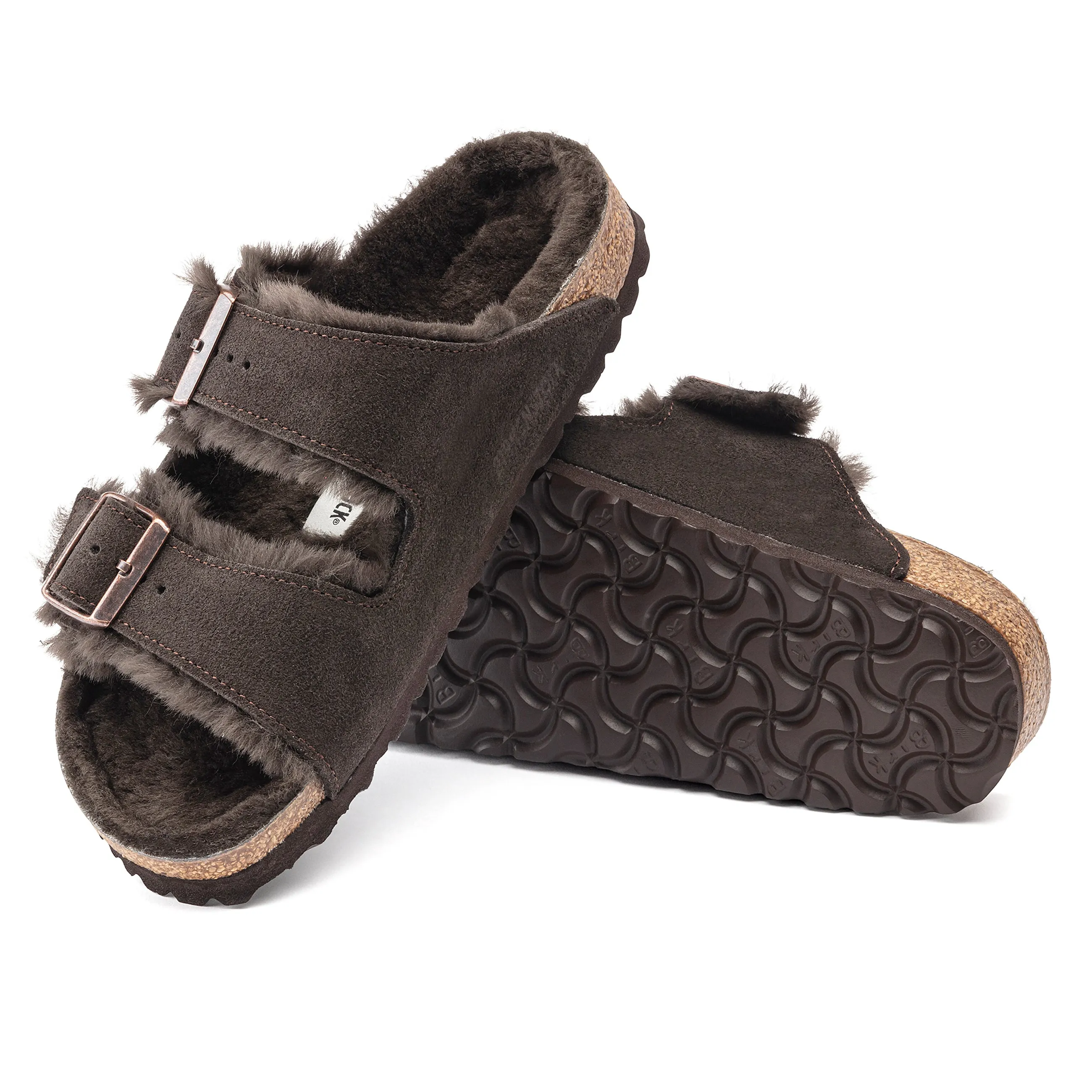 Arizona Shearling Mocca Suede Leather/Shearling