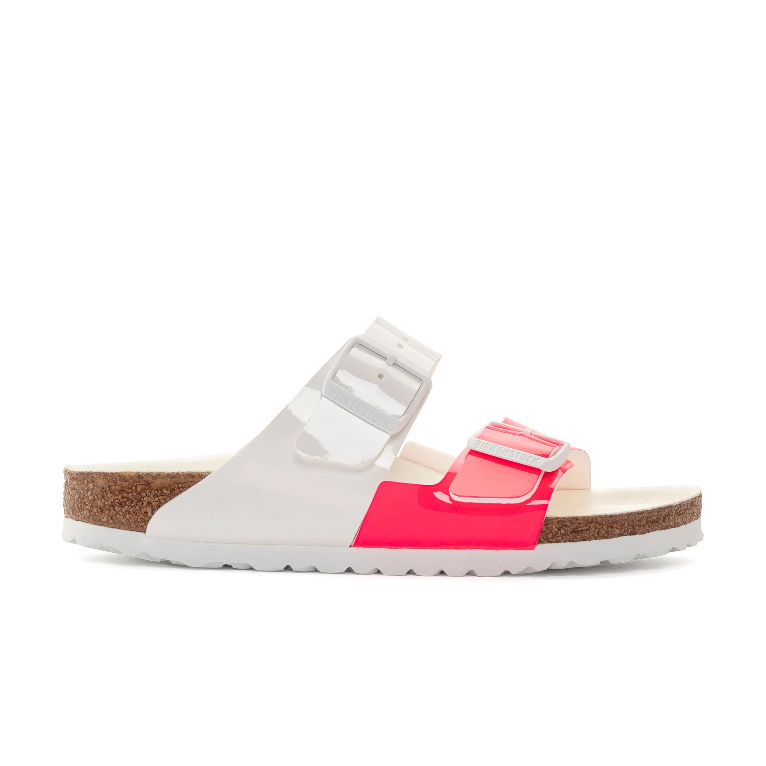 Arizona Vegan Split Neon Pink/White Birko-Flor Patent