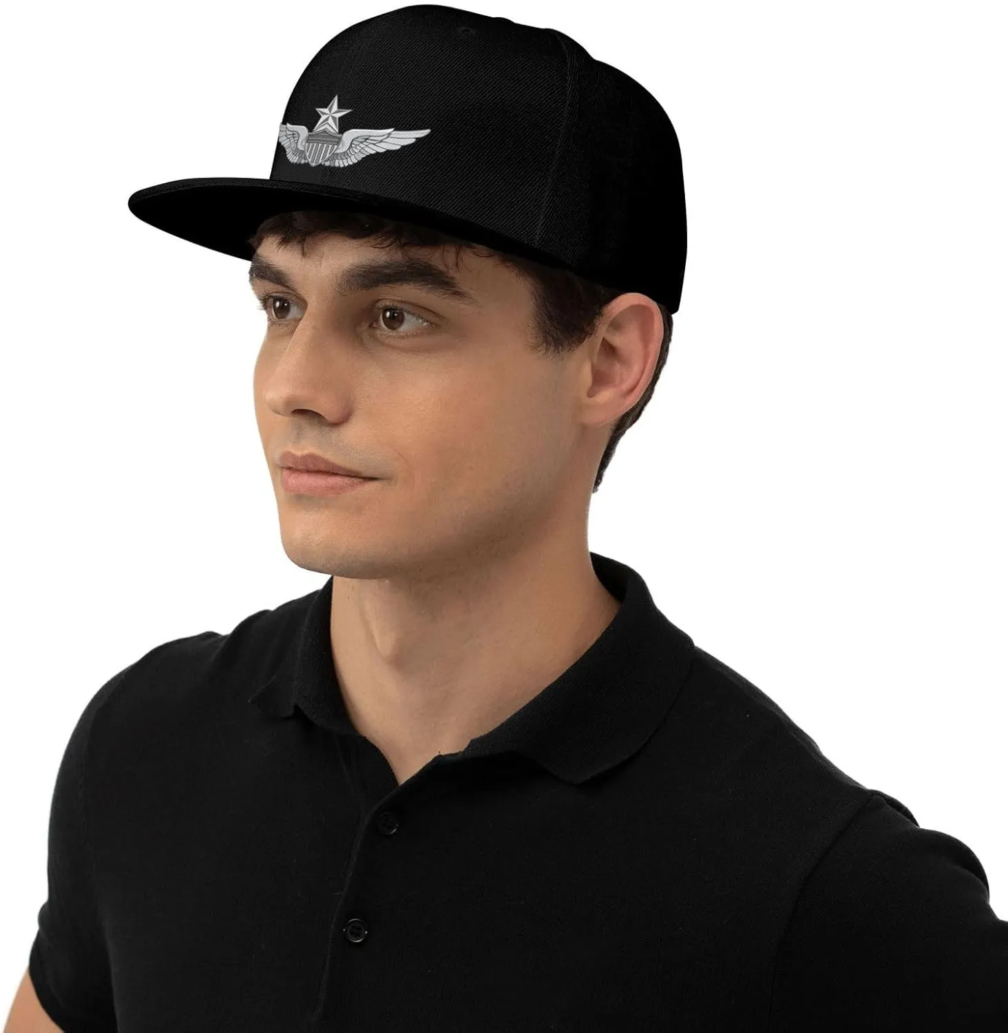 Army Senior Aviator Wing Baseball Cap Unisex Flat Brim Hat