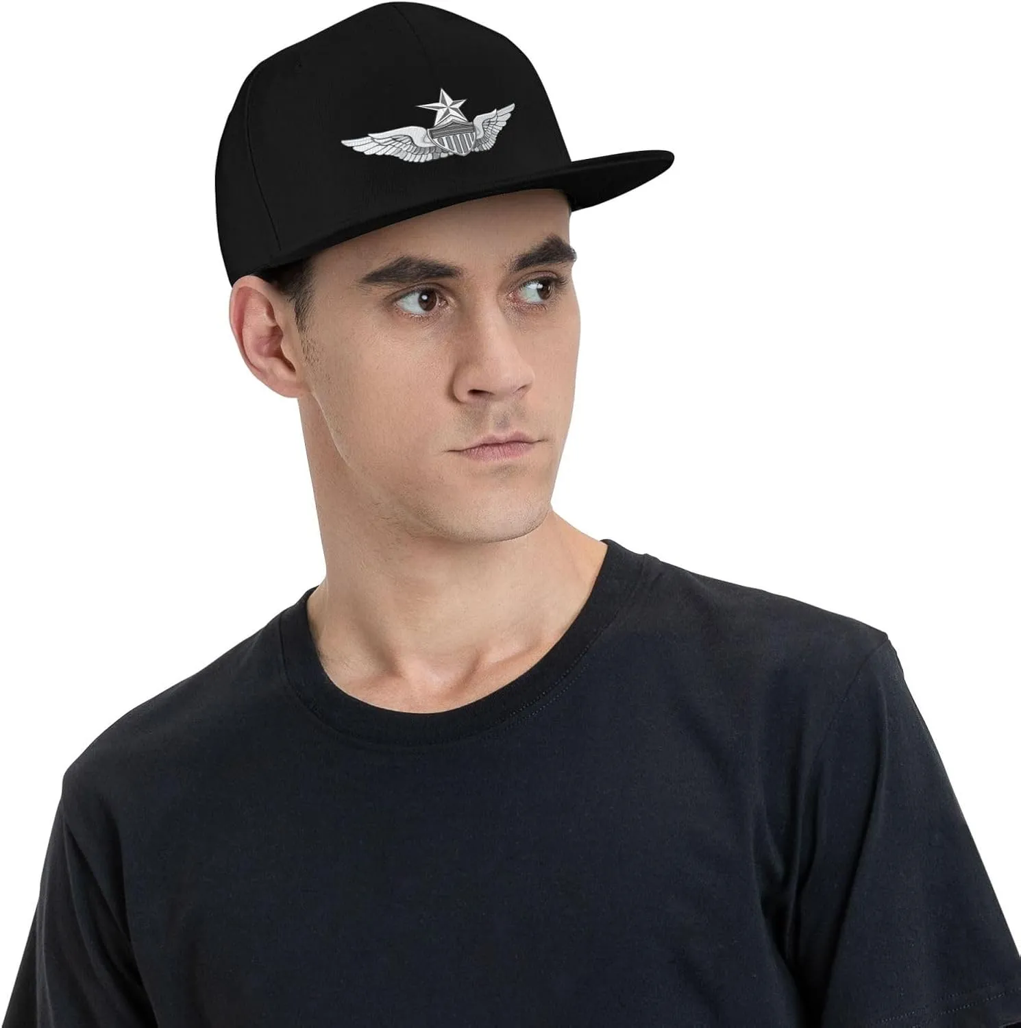 Army Senior Aviator Wing Baseball Cap Unisex Flat Brim Hat