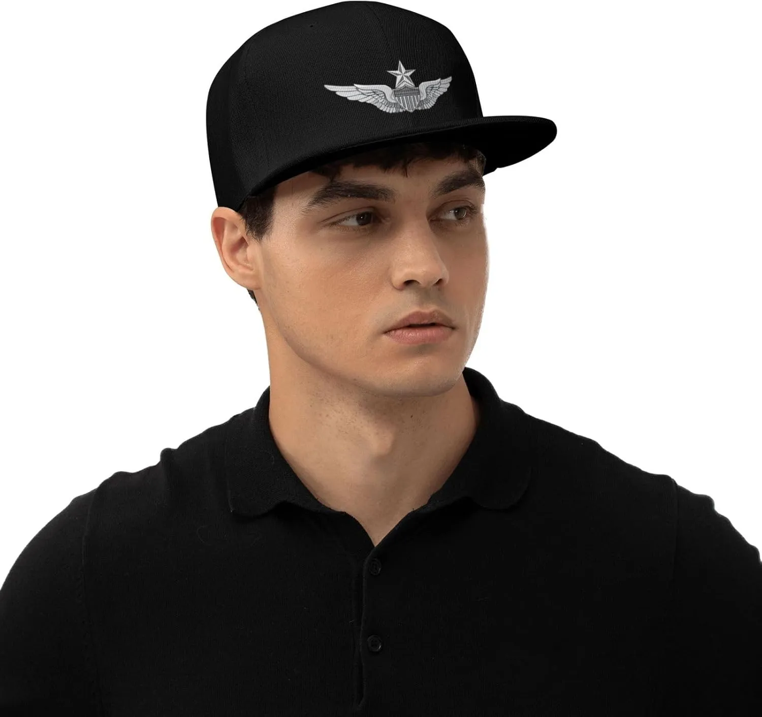Army Senior Aviator Wing Baseball Cap Unisex Flat Brim Hat