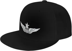 Army Senior Aviator Wing Baseball Cap Unisex Flat Brim Hat